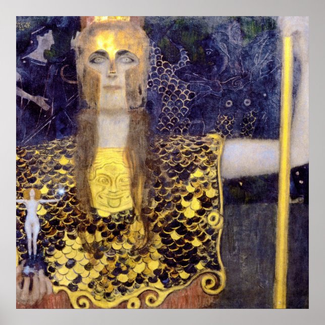 Póster Pallas Athena, Gustav Klimt (Frente)