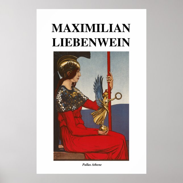 Póster Pallas Athene de Maximilian Liebenwein (Frente)