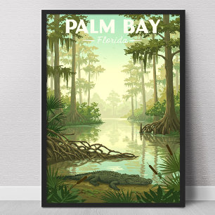 Póster Palm Bay Florida Vintage