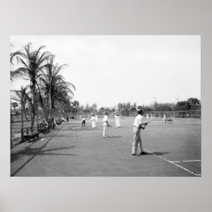 Póster Palm Beach Tennis, 1900