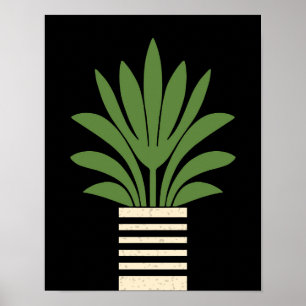Póster Palm Plantada Moderna De Medio Siglo