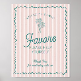 Póster Palm Springs Pastel Beach Favores