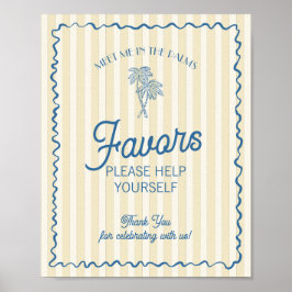Póster Palm Springs Pastel Beach Favores