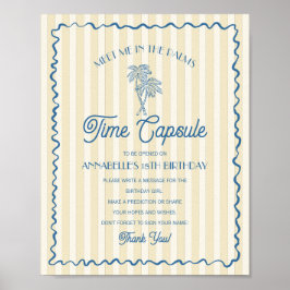 Póster Palm Springs Pastel Beach Time Capsule