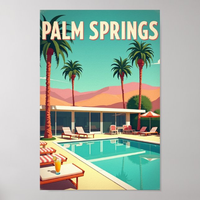Póster Palm Springs – Retro Paradise (Frente)