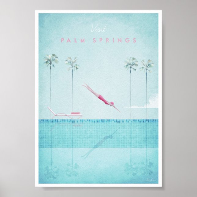 Póster Palm Springs Vintage Travel Poster (Frente)