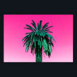 Póster Palm Tree de California Neon<br><div class="desc">Combinando un ícono clásico de California y los colores de mi década favorita,  los 80's!</div>