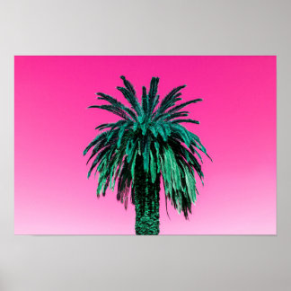 Póster Palm Tree de California Neon