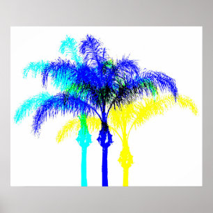 Póster Palm Tree Miami Style Art Poster
