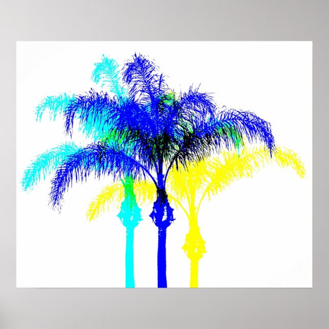 Póster Palm Tree Miami Style Art Poster (Frente)