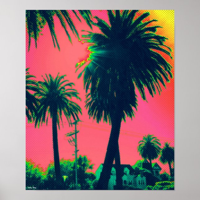 Póster Palm Tree Poster (12.3" x 15") (Frente)