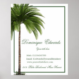 Póster Palm Tree Tropical Elegante