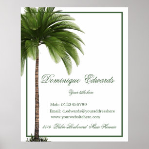 Póster Palm Tree Tropical Elegante