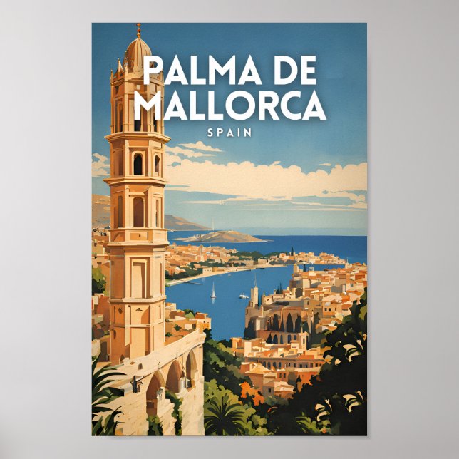 Póster Palma de Mallorca España Viajes (Frente)