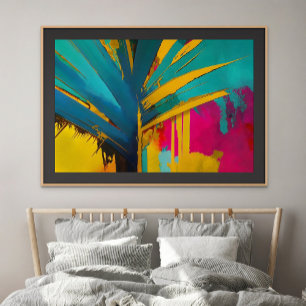 Póster Palma de Oro – Energía Tropical Abstracta