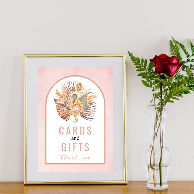 Póster Palma seca, pampas pasto boda suave rosa poster (Subido por el creador)