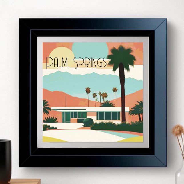Póster Palmas de acuarela de Palm Springs de época (Subido por el creador)