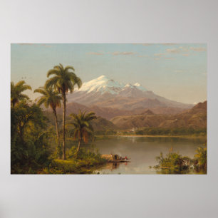 Póster Palmas de Tamaca a lo largo del río de Magdalena