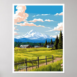 Póster Palmer Alaska Art Vintage Travel Ilustracion