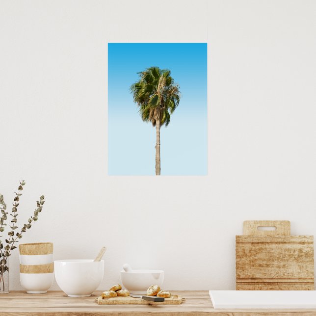 Póster Palmera solitaria (Cocina)