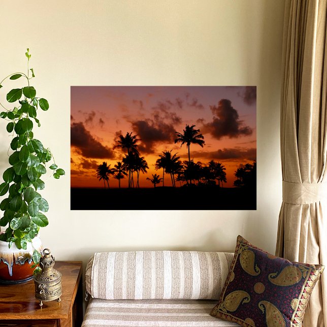 Póster Palmeras al atardecer - rojo (Subido por el creador)