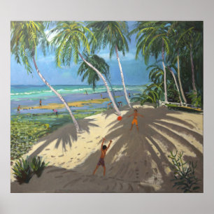 Póster Palmeras Clovelly beach Barbados 2013