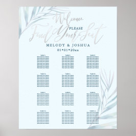 Póster Palmeras de PixDezines, platino, gráfico de asient