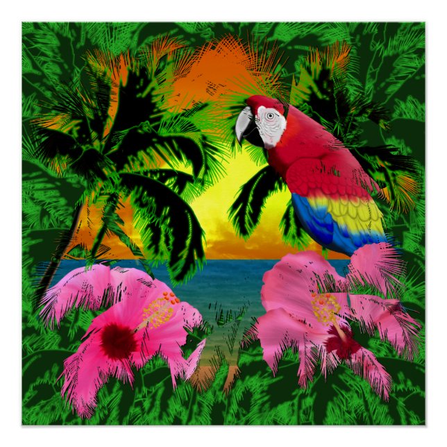 Póster Palmeras Y Atardeceres Insulares (Anverso)