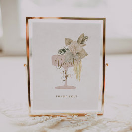 Póster Palmeras y ducha de novia Prosecco Rótulo bar post