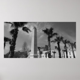 Póster Palmeras y Obelisk, Boulogne-sur-Mer, Francia