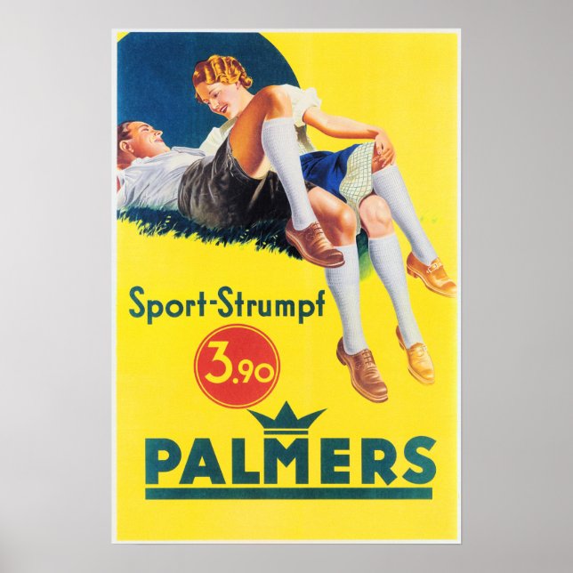 Póster PALMERS Sport-Strumpf Socks Retro Alemán (Frente)