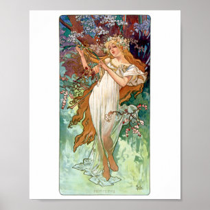 Póster Palo Alphonse Mucha Personificada De Primavera 189