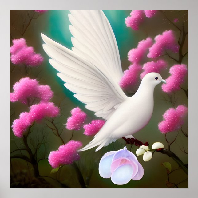 Póster Palo blanco pop surrealista (Frente)