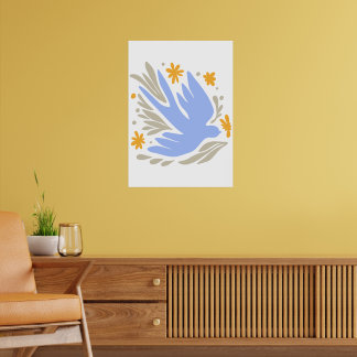 Póster Palo con flores de estilo folclórico | Formas mode