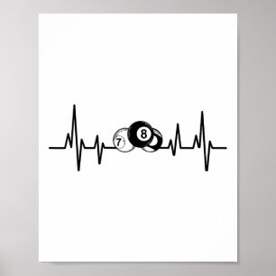 Póster Palo de billar para cremallera de latido Billiard 