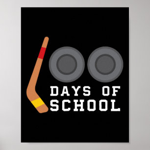 Póster Palo De Hockey 100 Días De Maestra Escolar