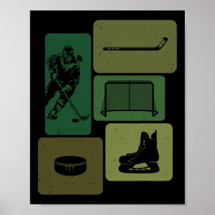 Póster Palo de Hockey sobre Hielo Divertido Juego de Invi