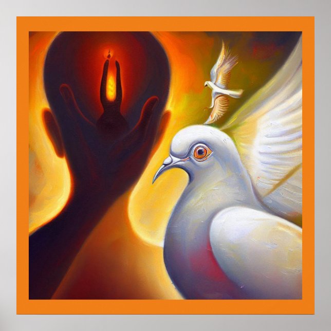 Póster Paloma animal espiritual 4 (Frente)