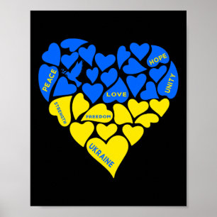 Póster Paloma de la Paz Corazón Ucrania Esperanza Amor Uc