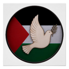 Póster Paloma de paz de Palestina