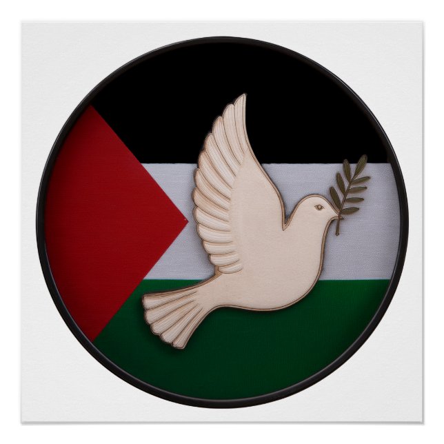 Póster Paloma de paz de Palestina (Anverso)