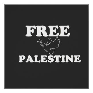 Póster Paloma de paz de Palestina libre
