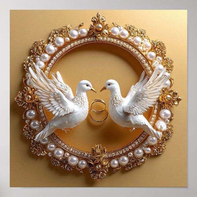 Póster Palomas de Boda (Frente)