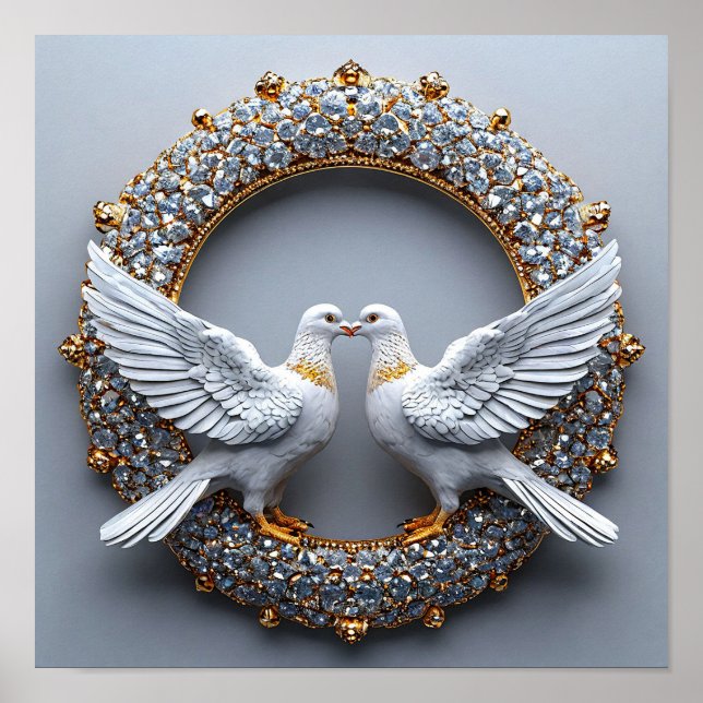 Póster Palomas de Boda (Frente)