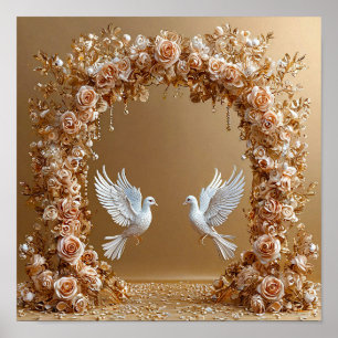 Póster Palomas de Boda