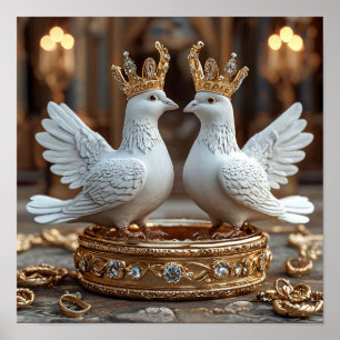 Póster Palomas de Boda