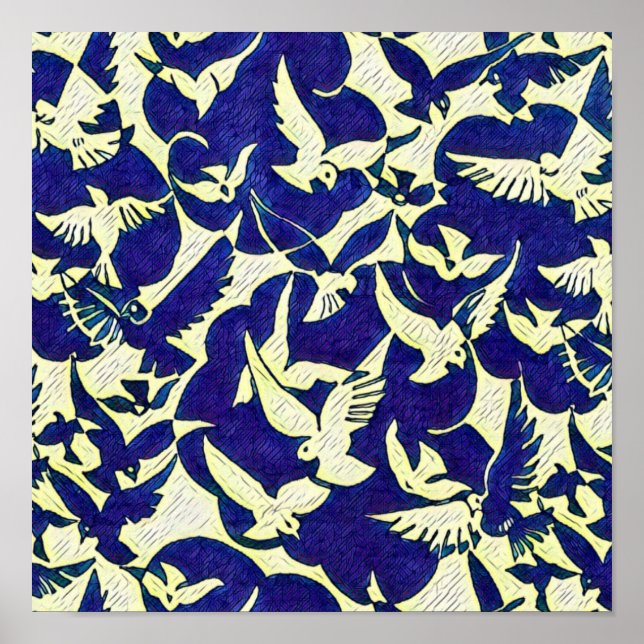 Póster Palomas en el vuelo (Frente)