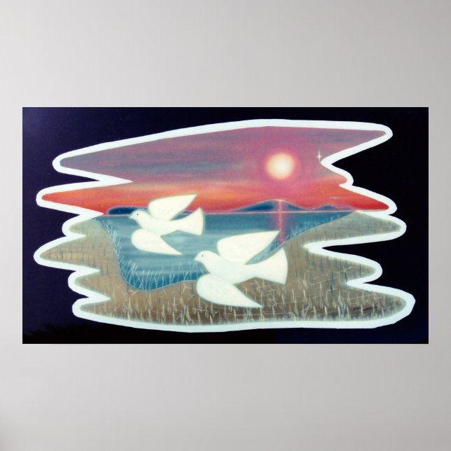 Póster Palomas en el vuelo (Frente)