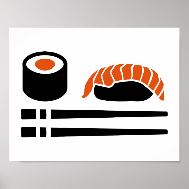 Póster Palos de sashimi de sushi (Frente)