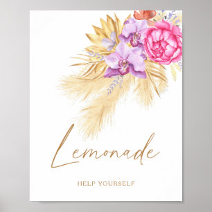 Póster Pampas césped ducha bebé - Lemonade